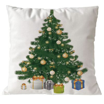 

Tailored Merry Christmas Pillow Cases Linen Sofa Cushion Cover Home Decor Pillow Core