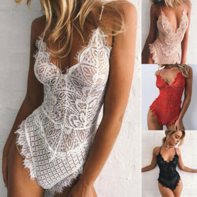 

Womens Sexy Lingerie Nightwear Sleepwear Babydoll Lace Dress G-string Underwear