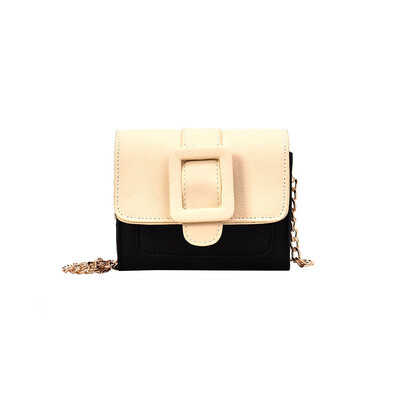 

Qiao Bani 2019 new South Korea ins fashion net red contrast color Cambridge bag trend street shot shoulder diagonal female bag