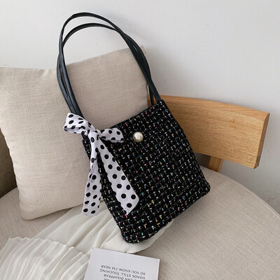 

Internet celebrity ins early autumn leisure bag fresh silk towel Tote bag new 2019 womens bag handbag single shoulder bag