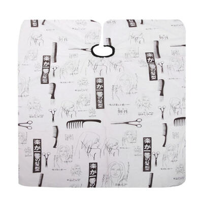 

New Sketch Scissors Comb Haircut Cloth Apron Print Hairdressing Tool