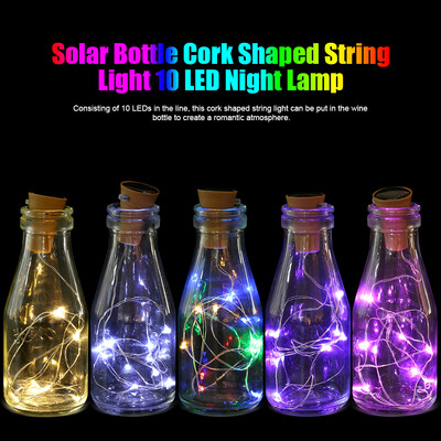 

Christmas 4Pcs Solar Bottle Cork Shaped String Light 10 LED Night Lamp Party Festival DecorString Lights LED String Light