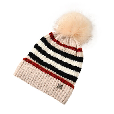 

Tailored Fashion Women Keep Warm Winter Casual Knitted Hat Wool Hemming Hat Ski Hat