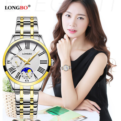 

Korean version of the steel phase moon romantic couple watch waterproof independent small seconds womens watch a generation