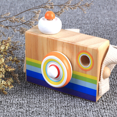 

Tailored Kids Cute Wood Camera Toy Xmas Children Room Decor Natural Safe Wooden Camera