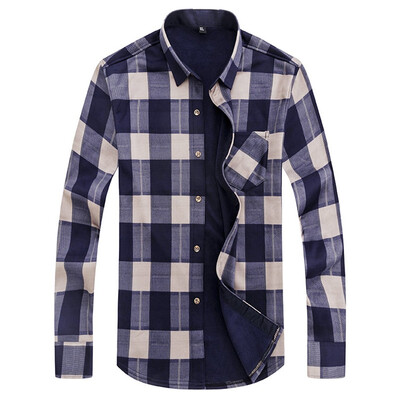 

Tailored Fashion Mens Casual Print Pliad Slim Long Sleeve Shirt Blouse Tops