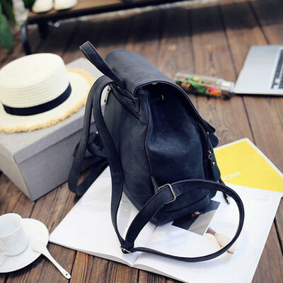 

2019 New Style Hot Fashion Girls School Backpack Travel Leather Rucksack Shoulder Casual Solid Zipper Bags