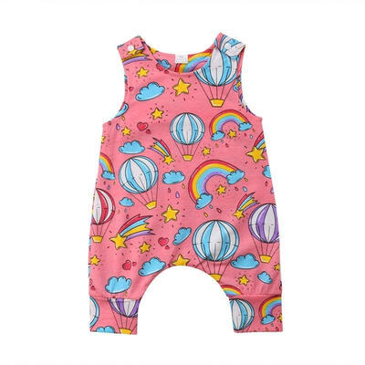 

Newborn Baby Boy Girl Rainbow Romper Bodysuit Jumpsuit Summer Clothes Outfits