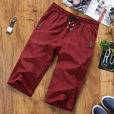 

Tailored Mens Outdoor Fast-drying Slim Recreational Sports Capri Pants Beach Trousers
