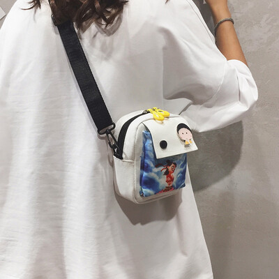 

Small bag female new 2019 summer canvas bag shoulder Messenger bag tide Korean fashion personality girl which bag
