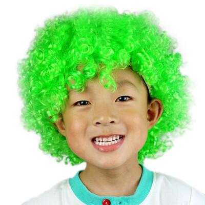 

〖Follure〗Party Disco Funny Afro Clown Hair Football Fan-Kids Afro Masquerade Hair Wig
