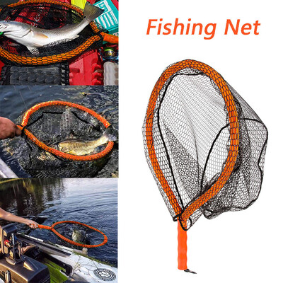 

Saidsome Fishing Net Fish Landing Net Durable Rubber Material Mesh Safe Fish Catching fishing bait fishing lure