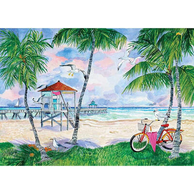 

5D DIY Full Drill Diamond Painting Beach Bike Cross Stitch Embroidery Kits