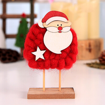 

Toponeto Wool Felt Santa snowman Xmas The Mall Show Ornaments Christmas Home Decors