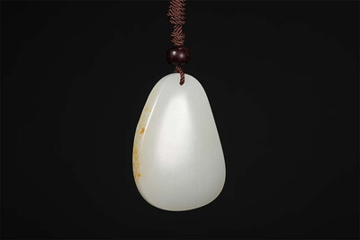 

WANYANSHAOHUA Xinjiang Hetian Seeds White Jade Ornament Jewelry Pendant 18342-8059