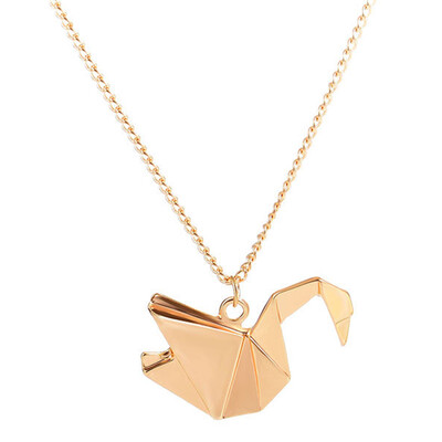 

Grateful 925 Sterling Silver Origami Crane Necklace for Women Jewelry Gift