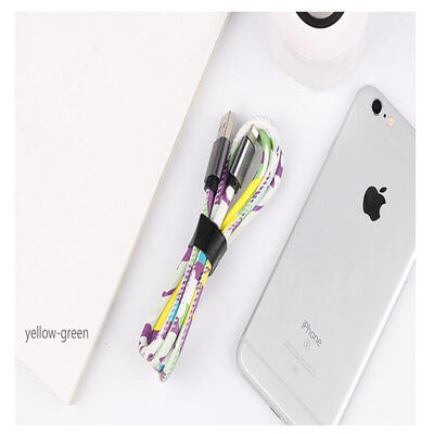 

Data Cable For Apple Android Mobile Phone Universal Camouflage Leather Data Cable