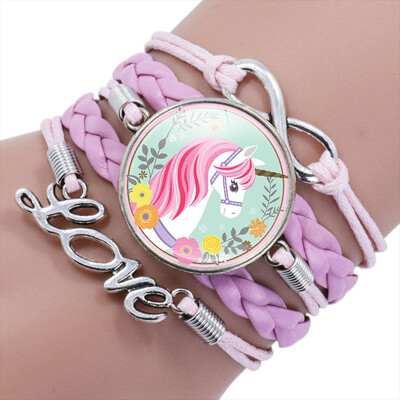 

16 Styles Children Cartoon Unicorn Multilayer Bracelet Birthday Gift