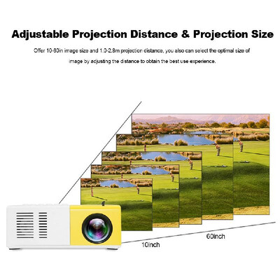 

Mini Pocket LED Projector Portable LCD Projector 400 Lumens 720P1080P Projection Machine HD AV TF Card Slot With Remote Controlle
