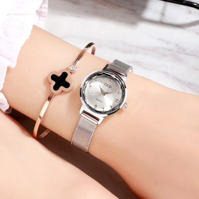 

Womens watch Korean version of the simple female student ultra-thin female watch large plate quartz belt rose gold