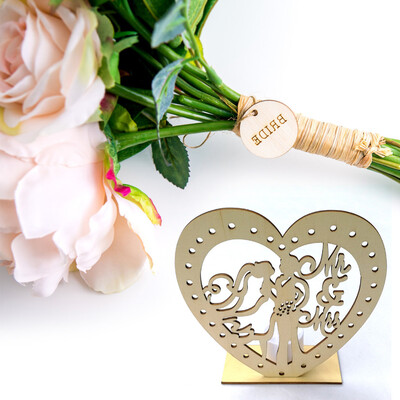 

Gobestart Wedding Supplies Heart-shaped Wooden Ornaments With LED Lights Wedding Party
