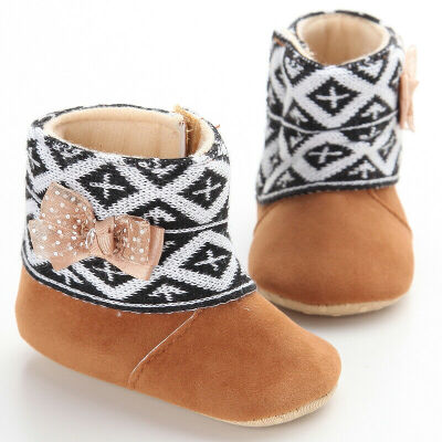 

Newborn Baby Girl Toddler Fur Boots Soft Sole Crib Shoes Booties Prewalker 0-18M