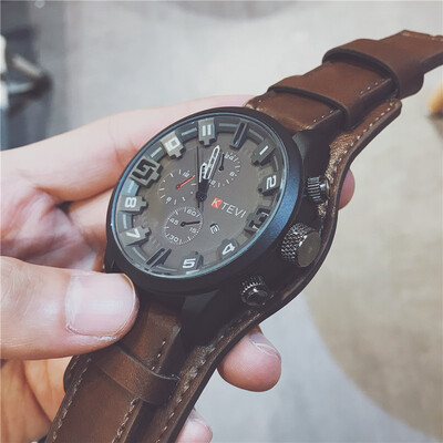 

Tremolo Mens Watch Korean version Personality Cool Student New Mechanical Watch Special Soldier Belt Waterproof