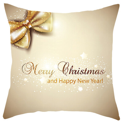 

Tailored Merry Christmas Short Plush Pillowcase Sofa Pad Set Home Decoration 18x18 Inch