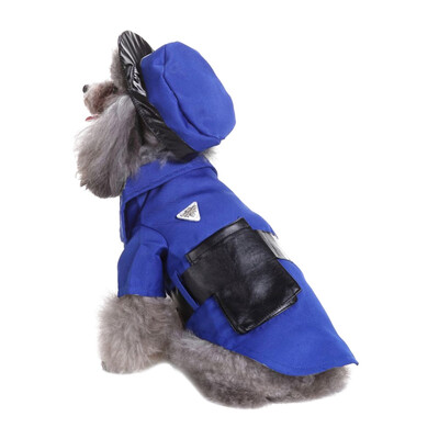 

Pet Dog Cat Costume Funny Dogs Police Clothes Small Pets Spring Summer Clothing Fashion Apparel Dressing Up Party Coat Clothes