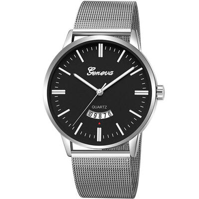 

2018 GENEVA Relogio Feminino Watch Luxury Mesh Band Stainless Steel Analog Quartz Wristwatch Rose Gold Silver Watches