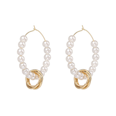 

2019 NEW ARRIVAL Vintage pearl round stud earrings for women jewelry Accessories big statement earrings wholesale