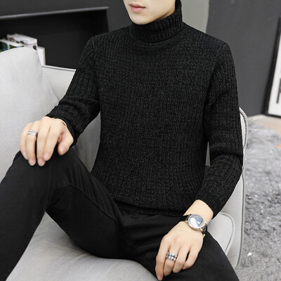 

Fashion Mens Winter Sweater Slim Fit Knitted Turtleneck Pullover Jumper Tops