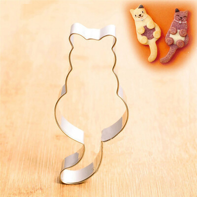 

Siaonvr Cat Shaped Aluminium Mold Sugarcraft Cake Cookies Pastry Baking Cutter Mould