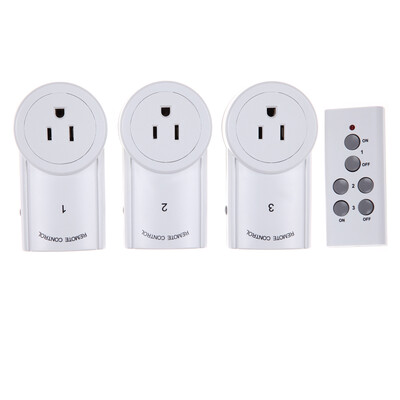 

3 Pack Wireless Remote Control Power Outlet Light Switch Plug Socket