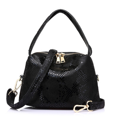 

REALER brand new arrival women serpentine leather handbag ladies shoulder bag fashion women small totes small hobos bag female