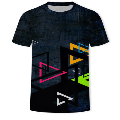 

Men 3D Print T-Shirt Basic Tee Round Neck Short Sleeve Blouse Tops Fitness Gym