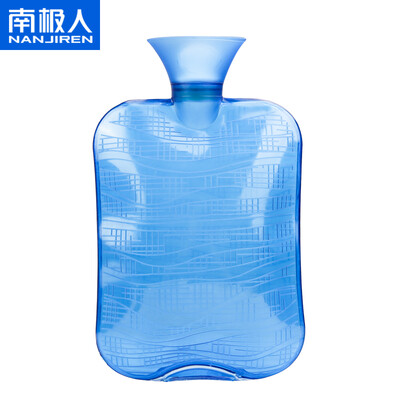 

Antarctic Nanjiren hot water bottle water injection high density explosion-proof PVC rubber water filling water warm water bottle hand warm wave wave dark blue large 2000ml JNQJ-18002