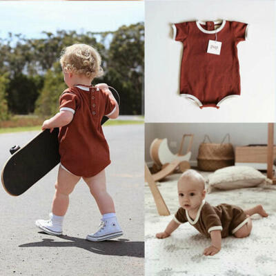 

US Infants Baby Boy Girls Kids Romper Jumpsuit Knitting Pit Sumsuit Clothes Tops