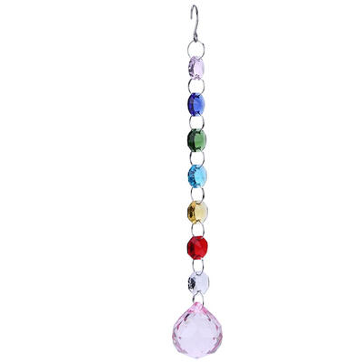 

DIY Colorful Crystal Prisms Octagonal Bead Pendant Hanging Ornament Jewelry