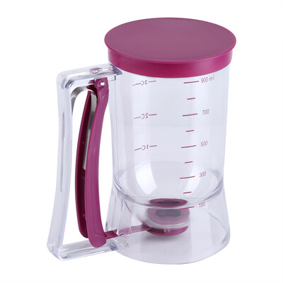 

Greensen Batter Dispenser900mL Manual Batter Dispenser Cupcake Pancake Waffle Measuring Cup Kitchen Baking Tool