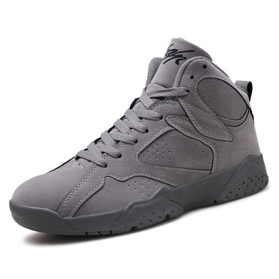 

Autumn&winter cross-border foreign trade mens shoes Korean version of the trend of sports shoes mens high-top leather casual running shoes basketball shoes