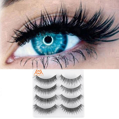 

〖Follure〗4Pair Luxury 3D False Lashes Fluffy Strip Eyelashes Long Natural Party