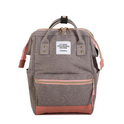 

Hit Color Travel Backpacks Women School Bags Large Knapsack Canvas Rucksack