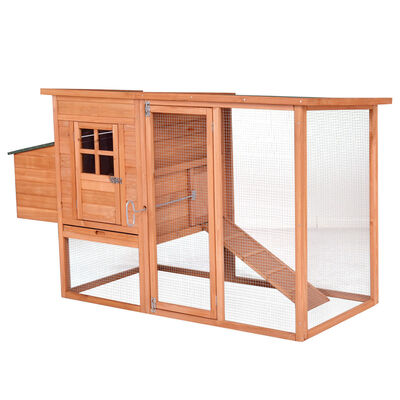

68" Pet Wooden House Rabbit Hutch Chicken Coop