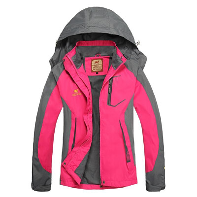 

Lixada Waterproof Jacket Windproof Raincoat Sportswear Outdoor Hiking Traveling Cycling Sports Detachable Hooded Coat for Women