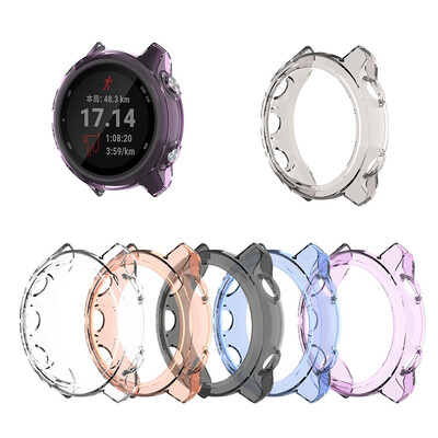 

ECSEM Case Cover for Garmin Forerunner 245 Smartwatch Protective PC Bumper Armor Case Protector for Forerunner 245245 Music