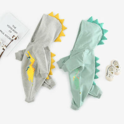 

USInfant Baby Boy Kid Cartoon Dinosaur Bodysuit Autumn Winter Outfit Clothes Top