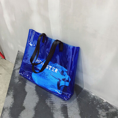

Large Capacity Women Totes Creative Ladies Streetwear Handbags Wild Transparent Party Shoulder Bag Casual Reusable Sopping Bags