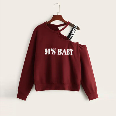 

Tailored Fashion Women Casual Loose Long Sleeve Letter Print Sweatshirt Tops