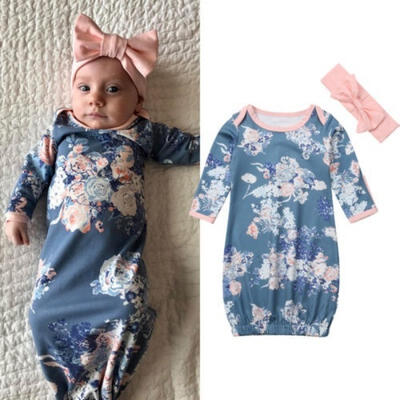 

Newborn Infant Baby Soft Swaddle Wrap Receiving Blanket Sleeping Bag Muslin Wrap &Headband Set